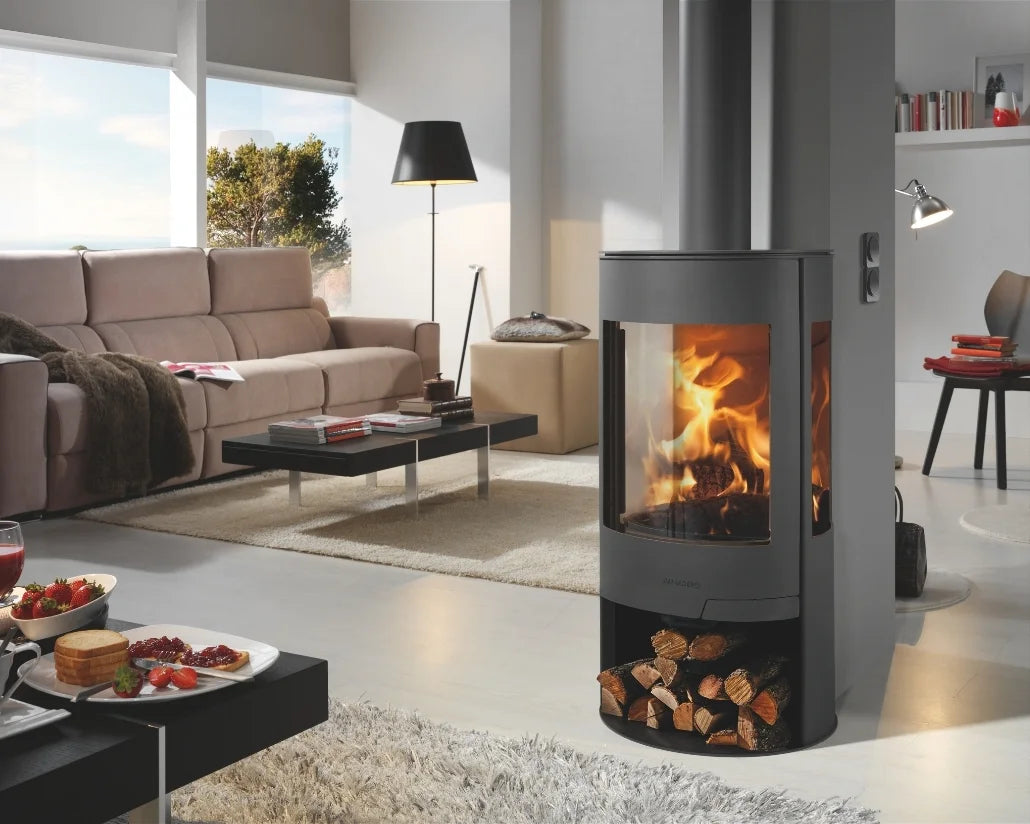 Poêle à bois en acier Panadero Suerte 8 kW, triple vitre, Ecodesign 2022