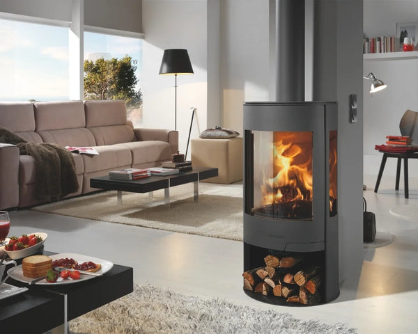 Poêle à bois en acier Panadero Suerte 8 kW, triple vitre, Ecodesign 2022