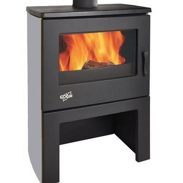 Poêle à bois Godin Chinon 8,5 kW, fonte et acier émaillé, Ecodesign 2022